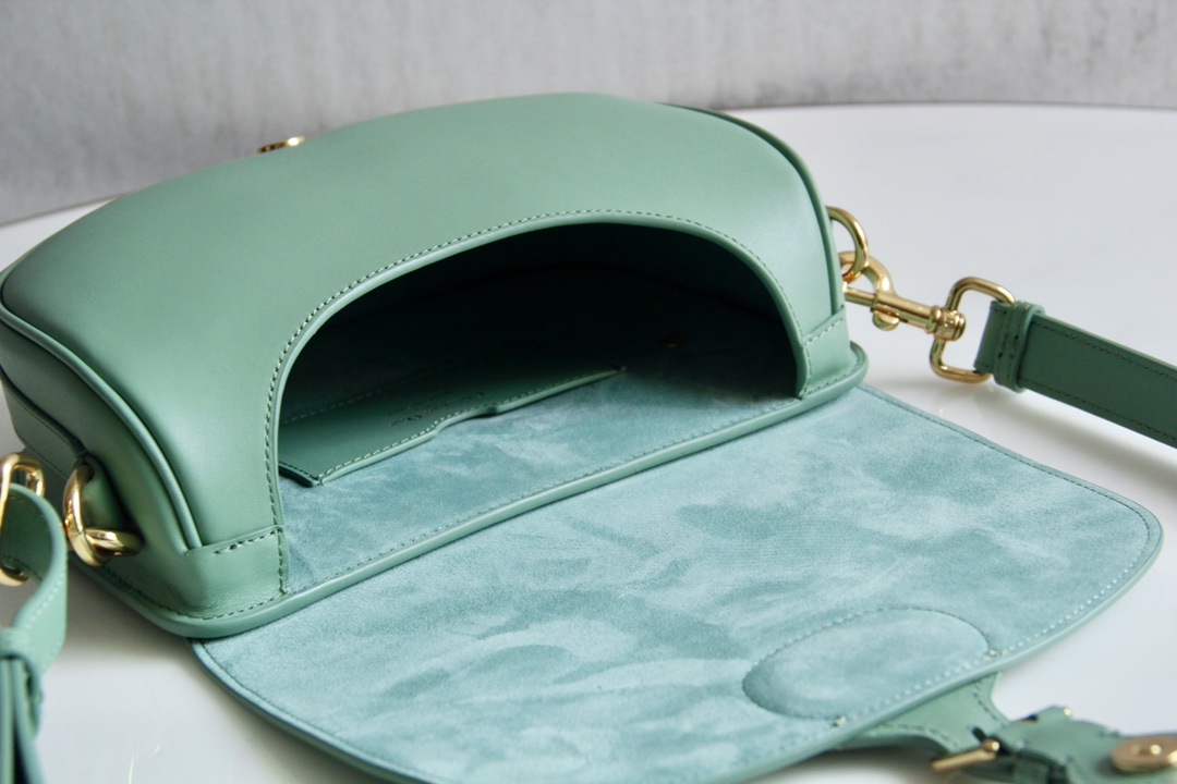 Medium Dior Bobby Bag Light Green Box Calfskin